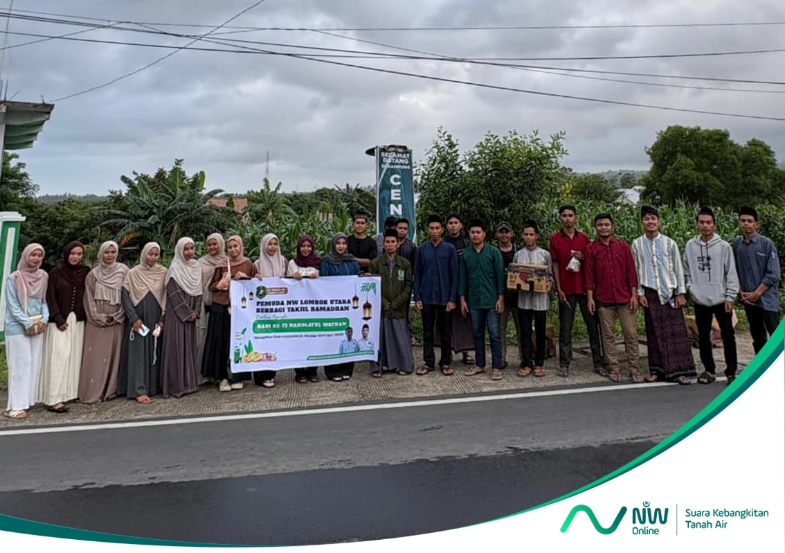 Semarakkan HADI NW ke-73, HIMMAH NW Lombok Utara Gelar Aksi Berbagi Takjil dan Buka Bersama